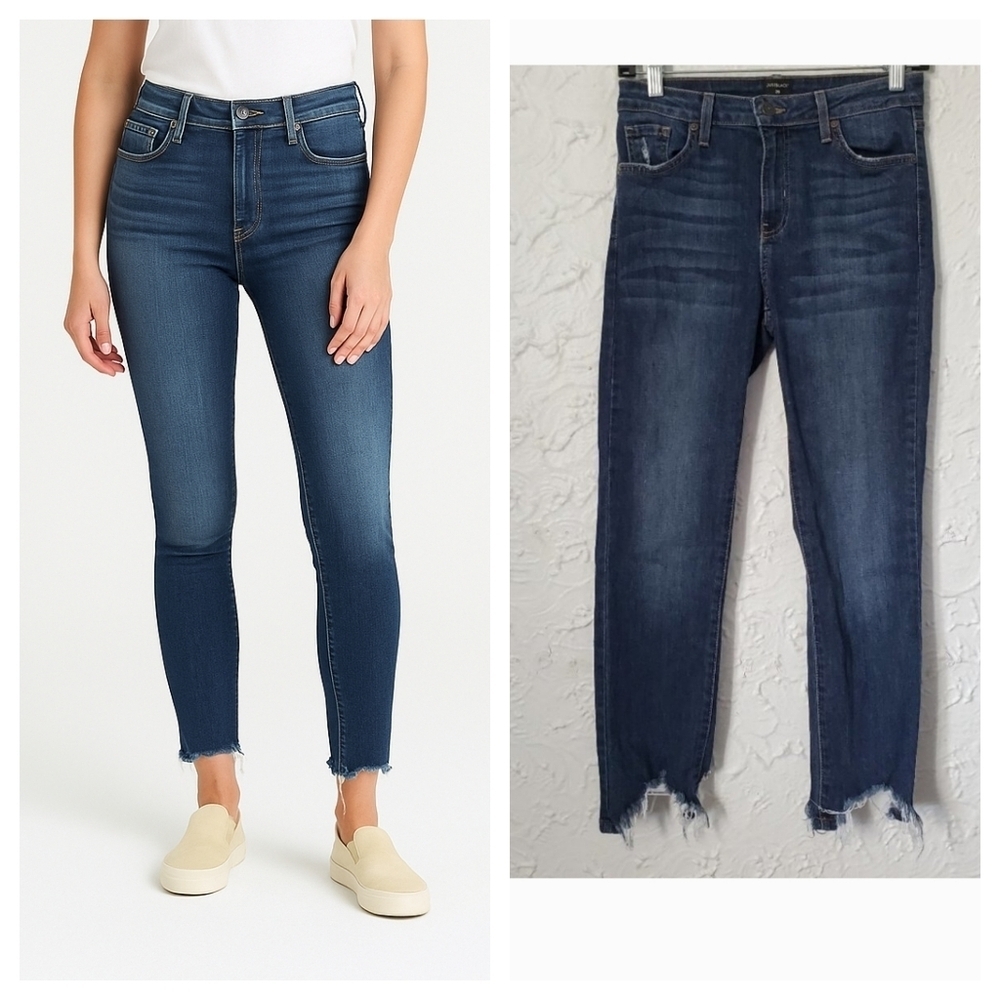 Just Black DISTRESSED RIPPED FRAY HEM JEAN